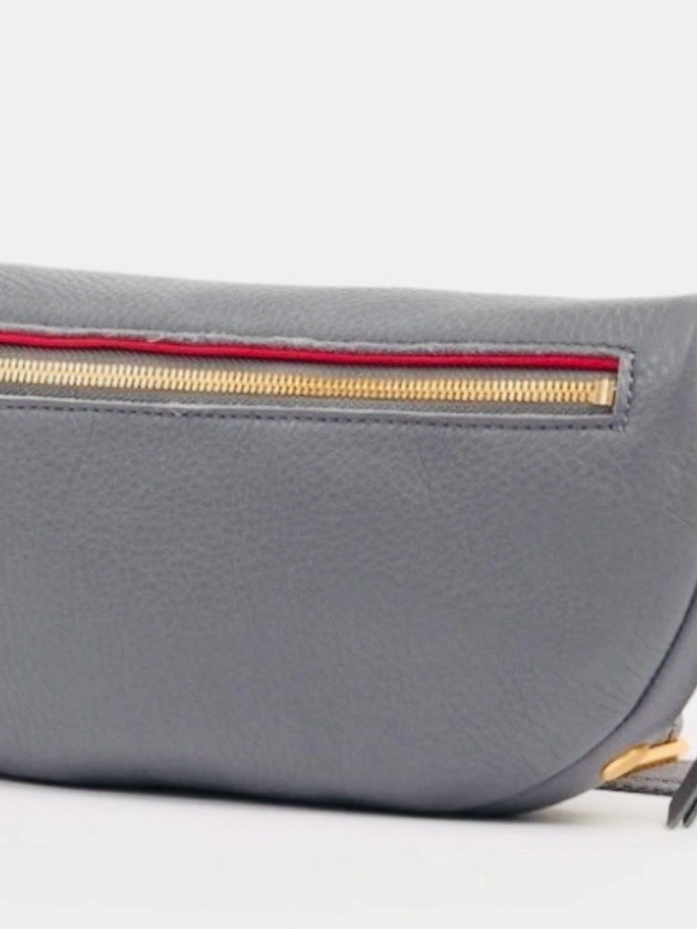 🆕 ✨HAMMITT Charles Medium Sonnet Grey Leather Brushed Gold Crossbody Bag - Picture 5 of 11